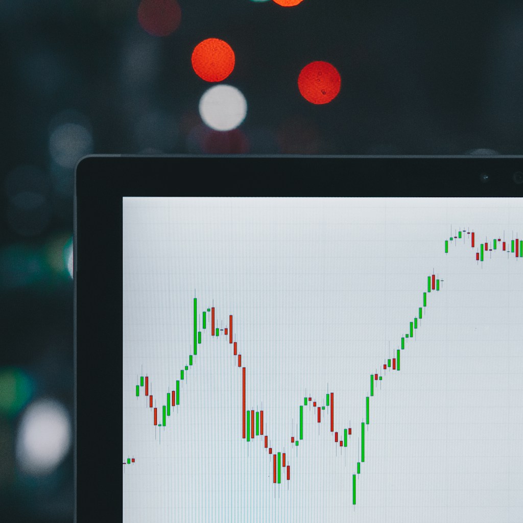 selective focus photography of graph