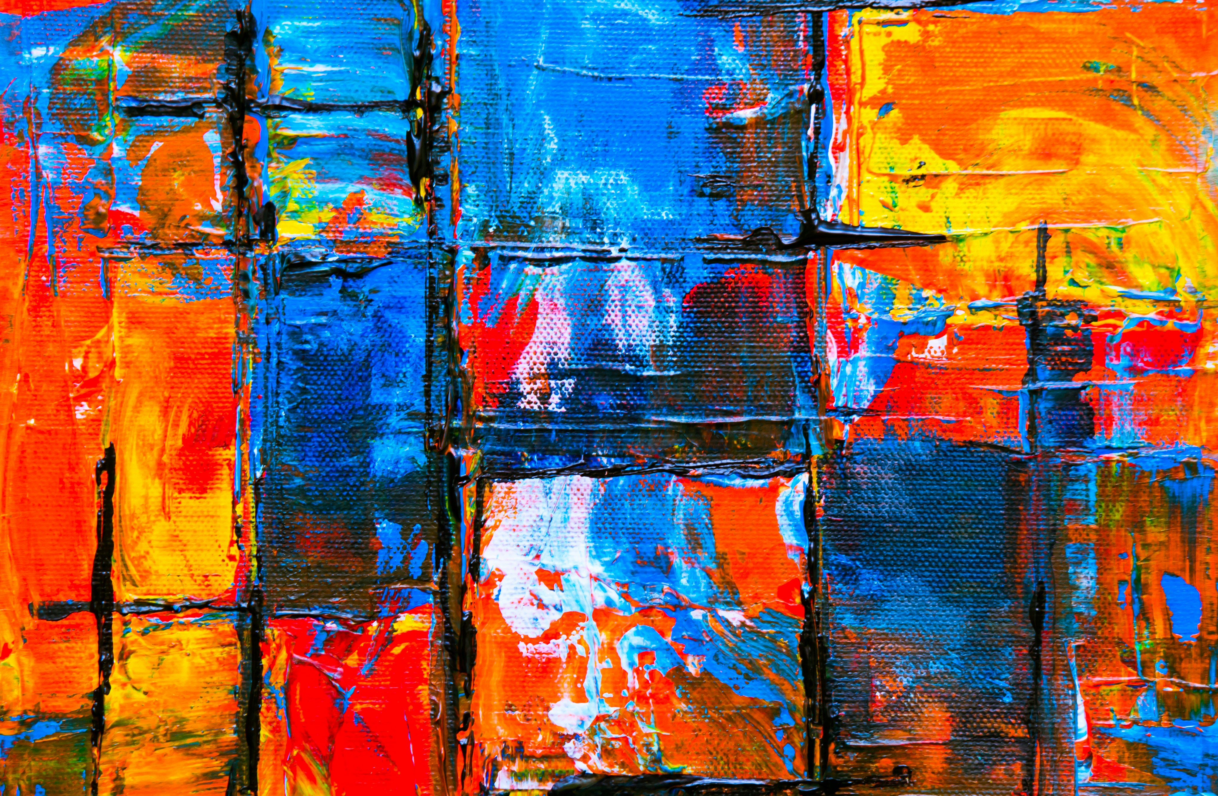 blue red and black abstract painting photo Free Art Image on Unsplash