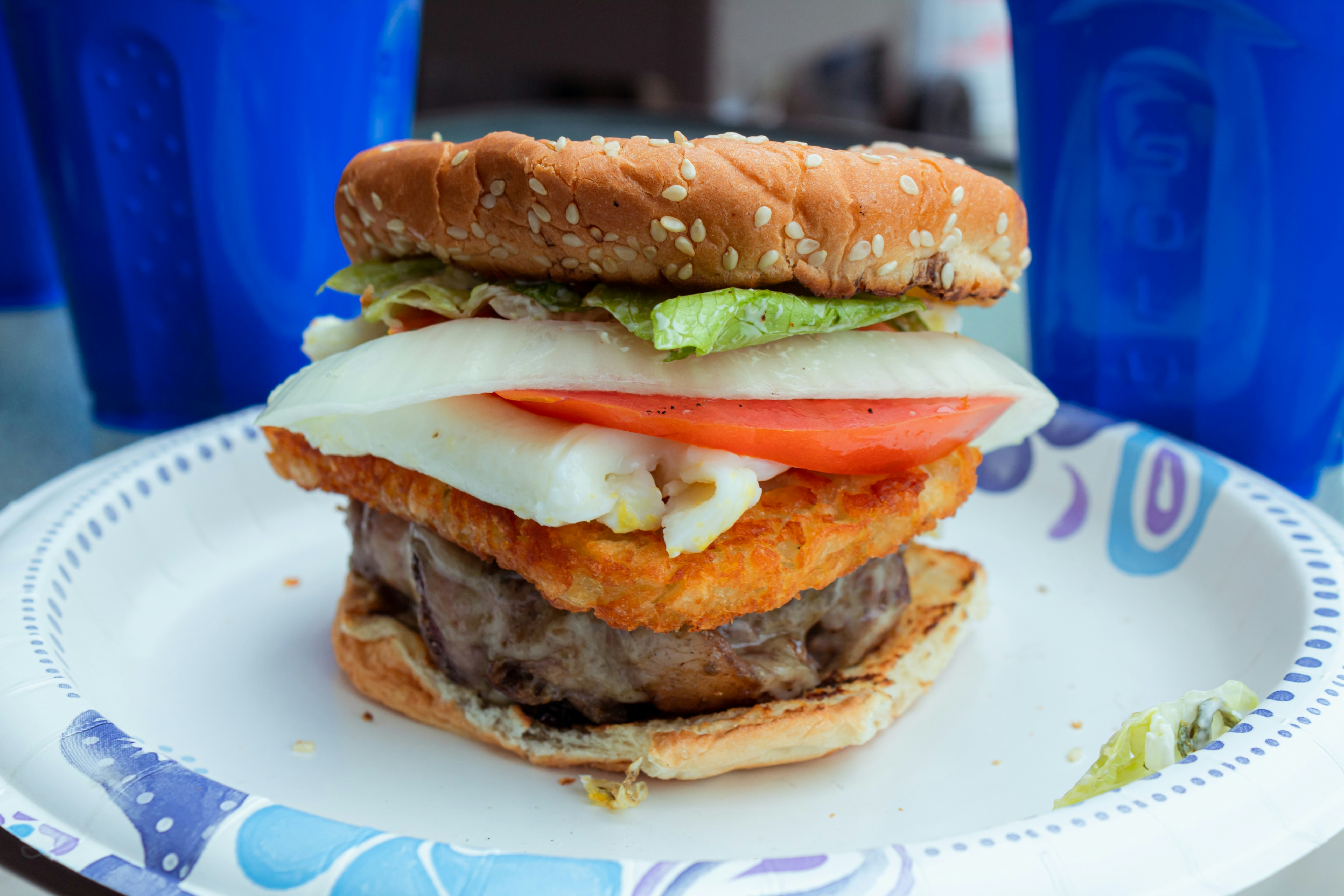 Burger With Vegetables Photo Free Burger Image On Unsplash