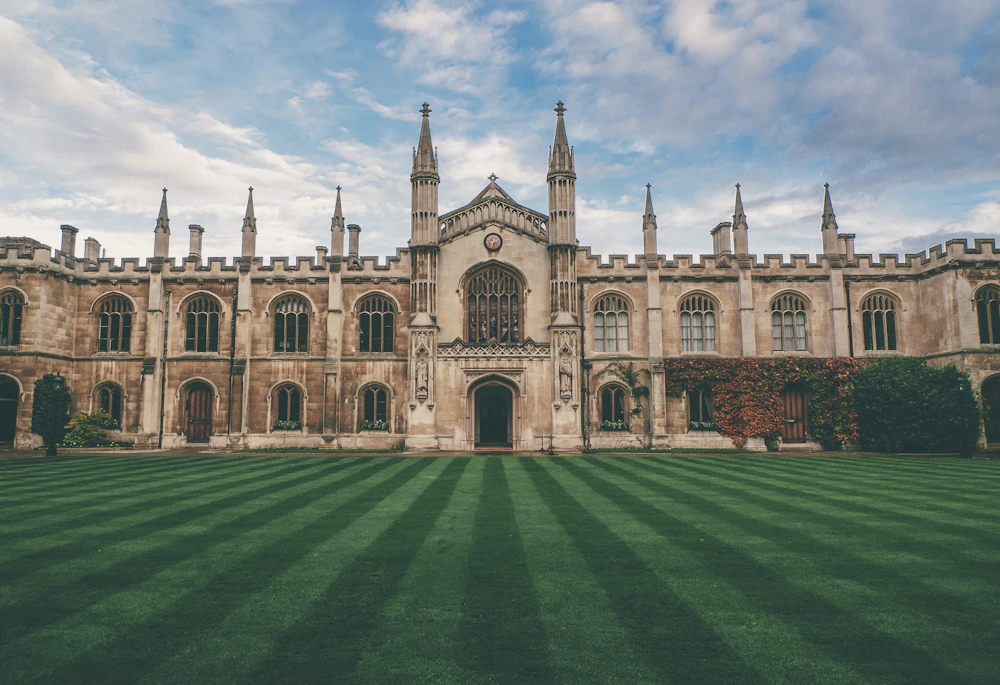 Oxford University college quad and spires on a cultural school trip to Oxford, Bath and Bristol