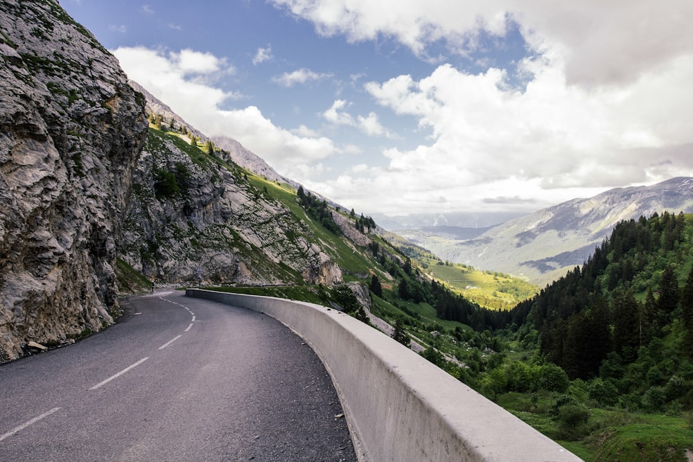 curved road near cliff