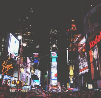 high-rise building during nighttime