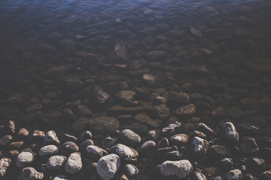 gray pebbles near river during daytime in Tampere Finland