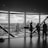 people standing inside city building