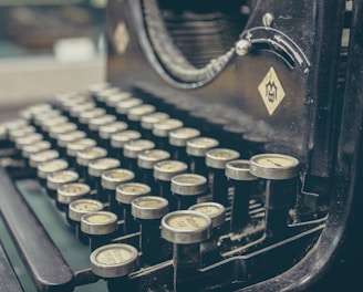 brown and gray typewriter