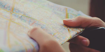 person holding map