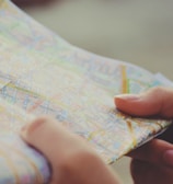 person holding map