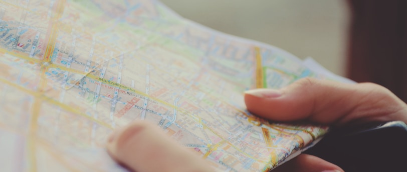person holding map
