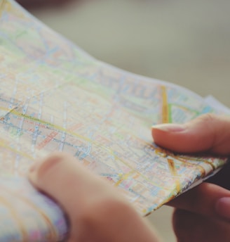 person holding map