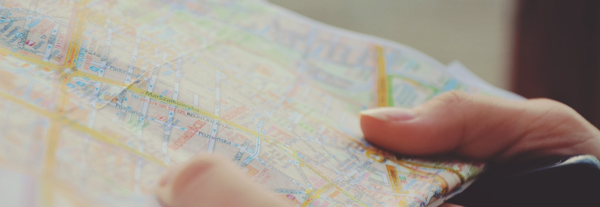 person holding map
