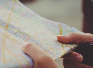 person holding map