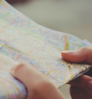 person holding map