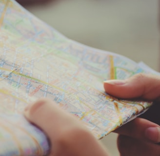 person holding map