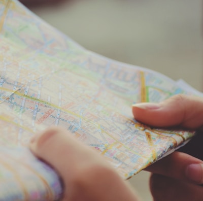 person holding map