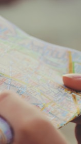 person holding map