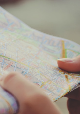 person holding map