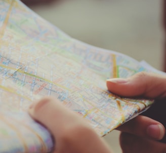 person holding map