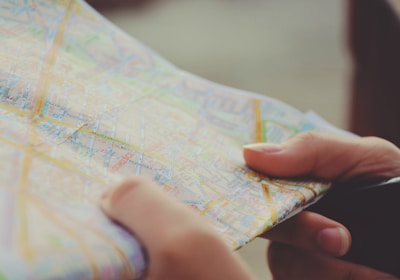person holding map
