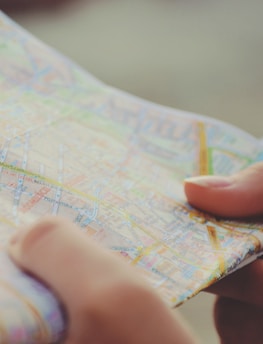 person holding map