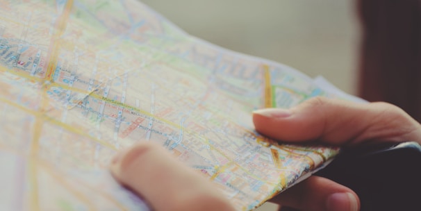 person holding map