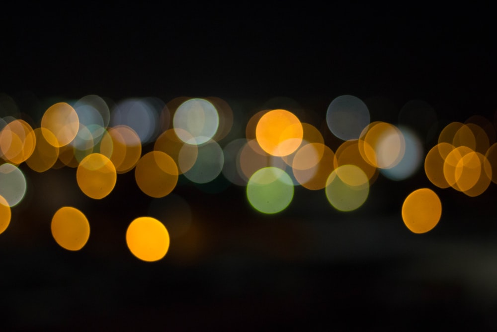 yellow and green bokeh lights