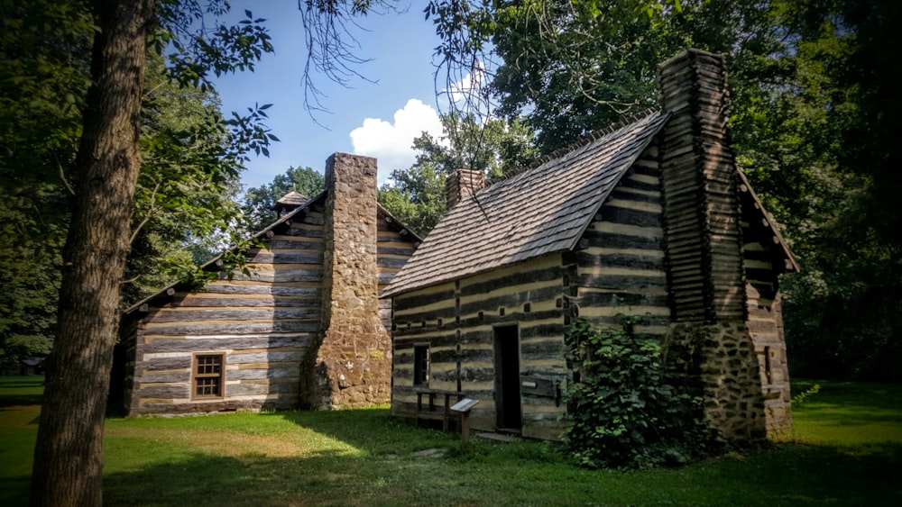 brown painted house