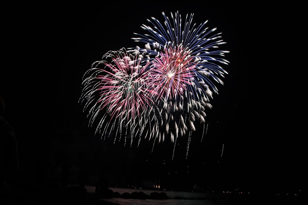 multicolored fireworks display