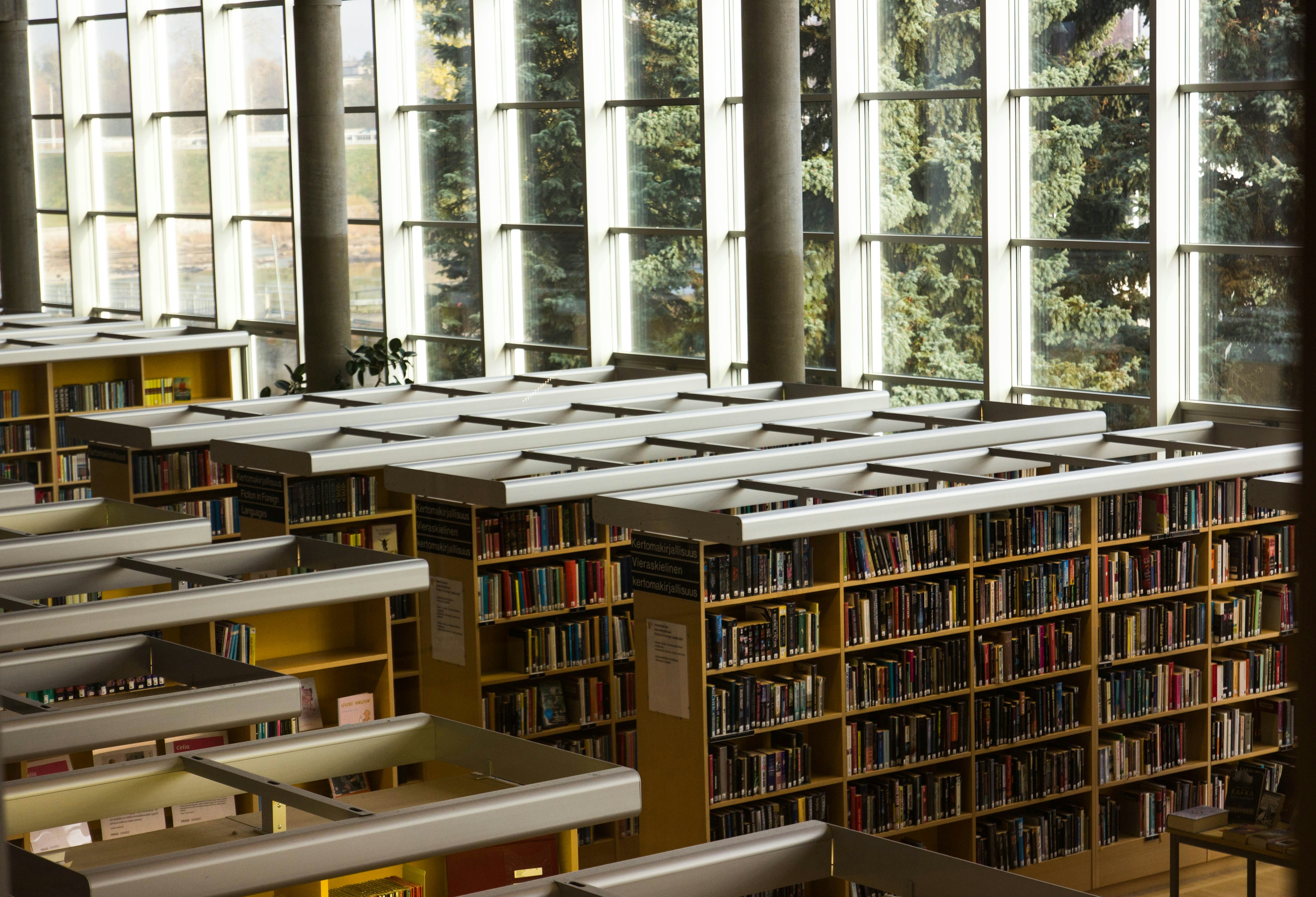 Black And Grey Wooden Bookshelves With Book Photo Free Indoors