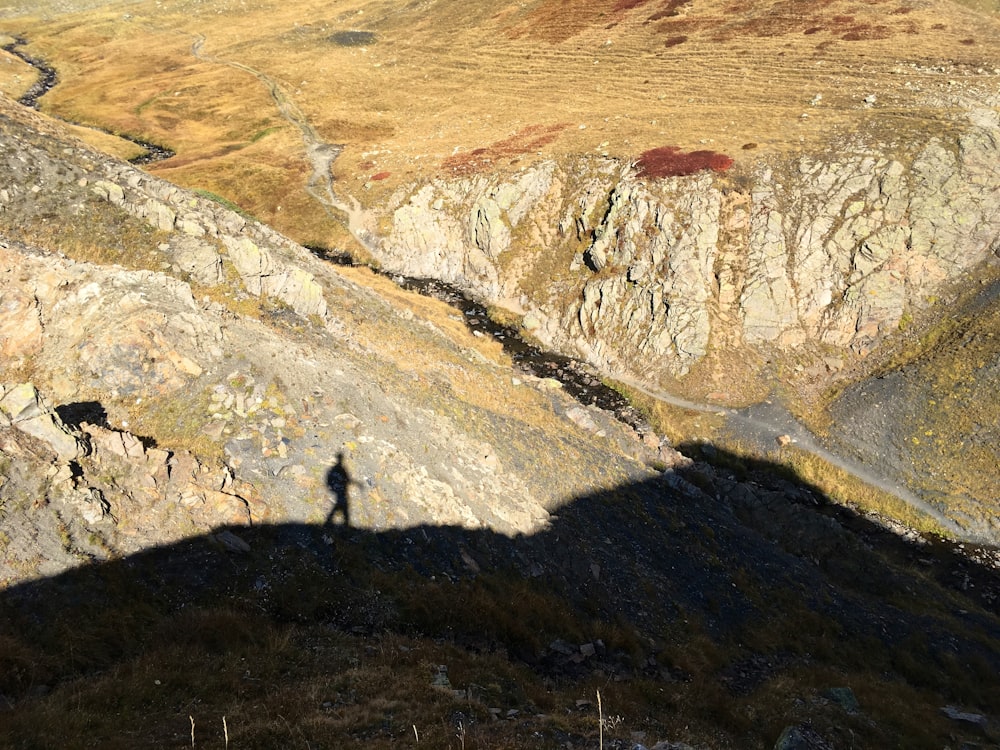 person walking on deserted place