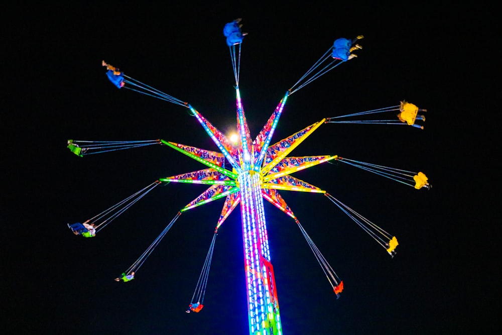 yellow metal amusement ride