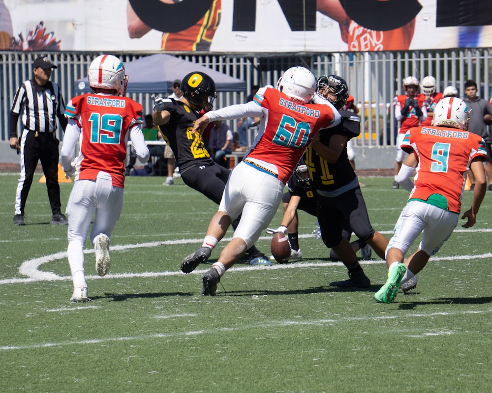 men playing football