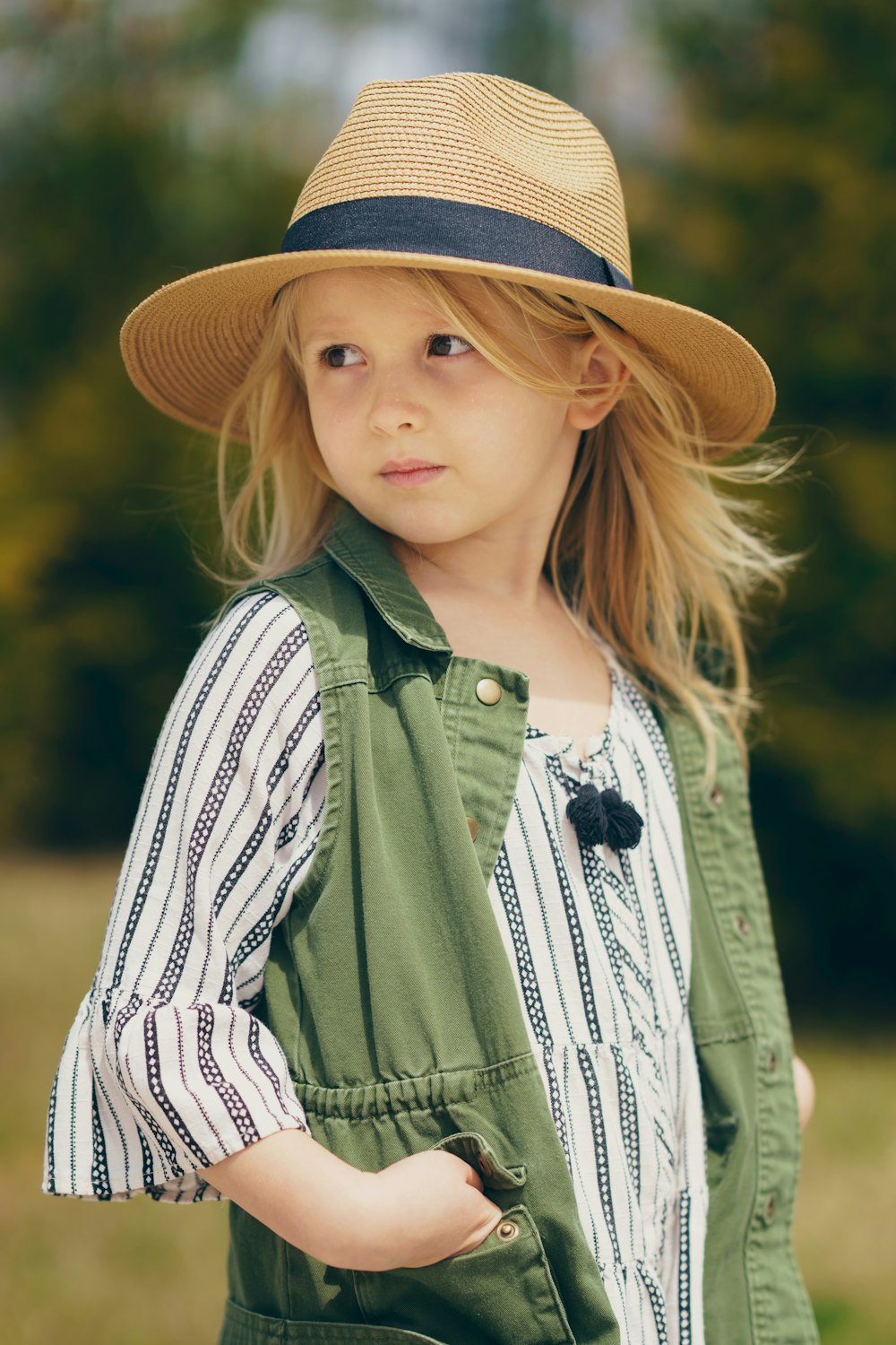 girl's green jacket