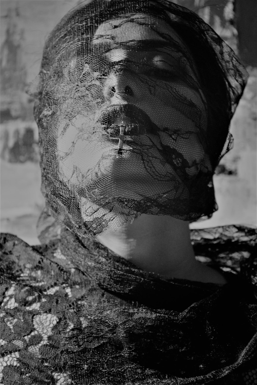 closeup fotografia mulher coberta de malha