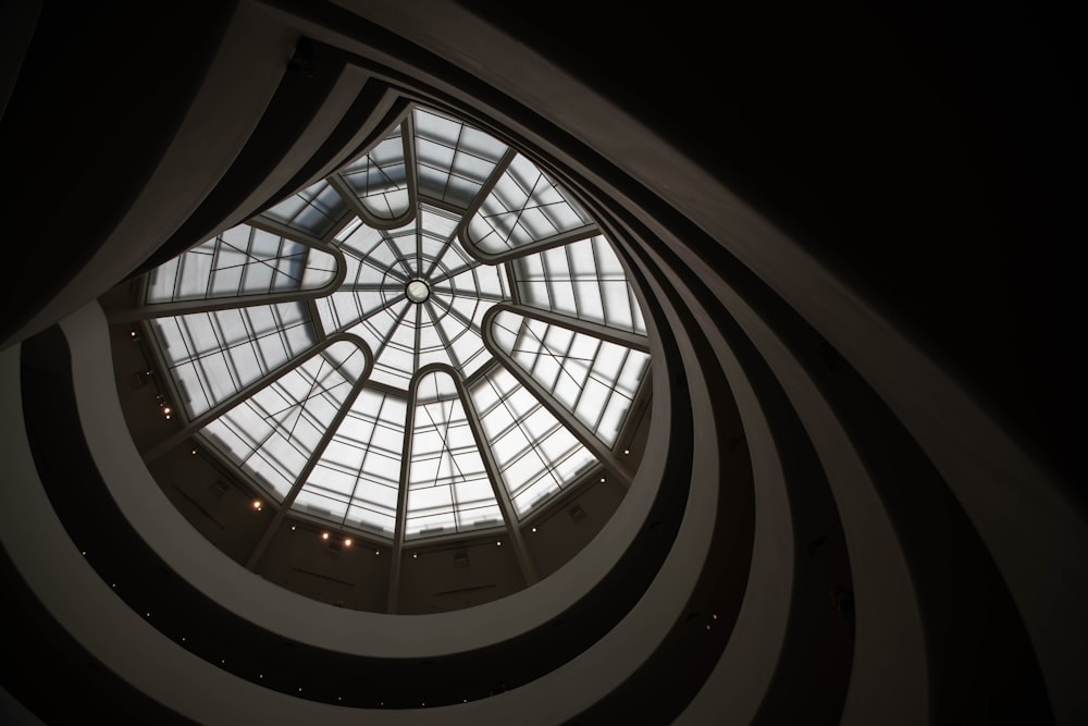 low angle view of glass ceiling