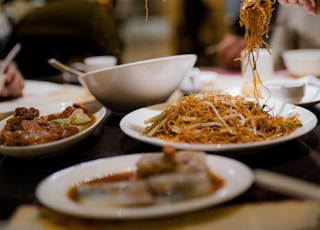 plate of noodles