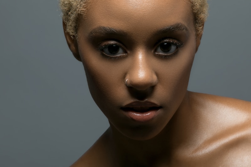 Beauté noire en gros plan