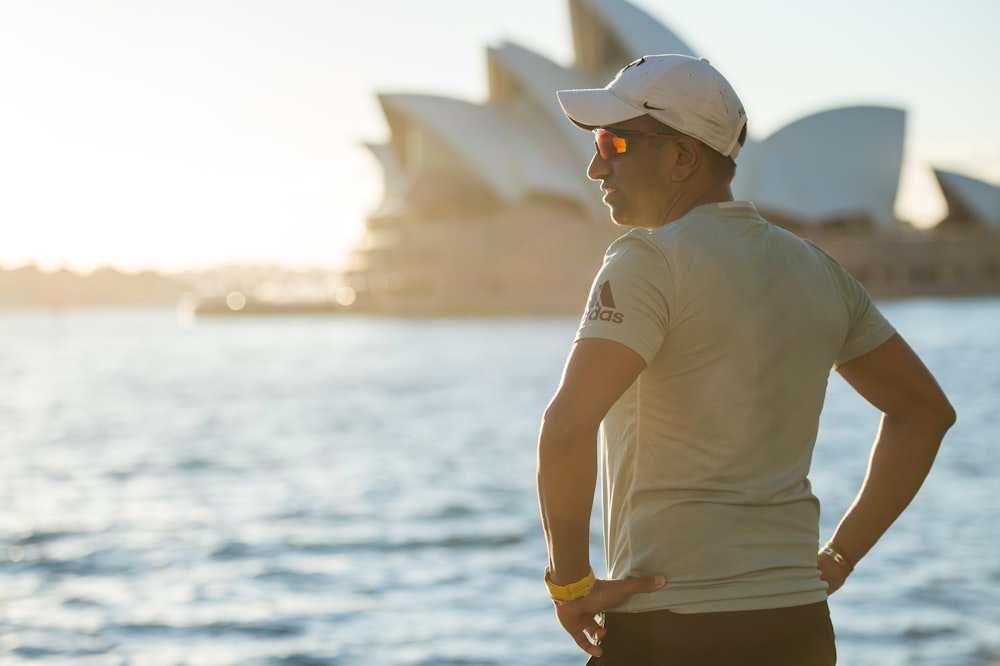 man near Sydney Opera House