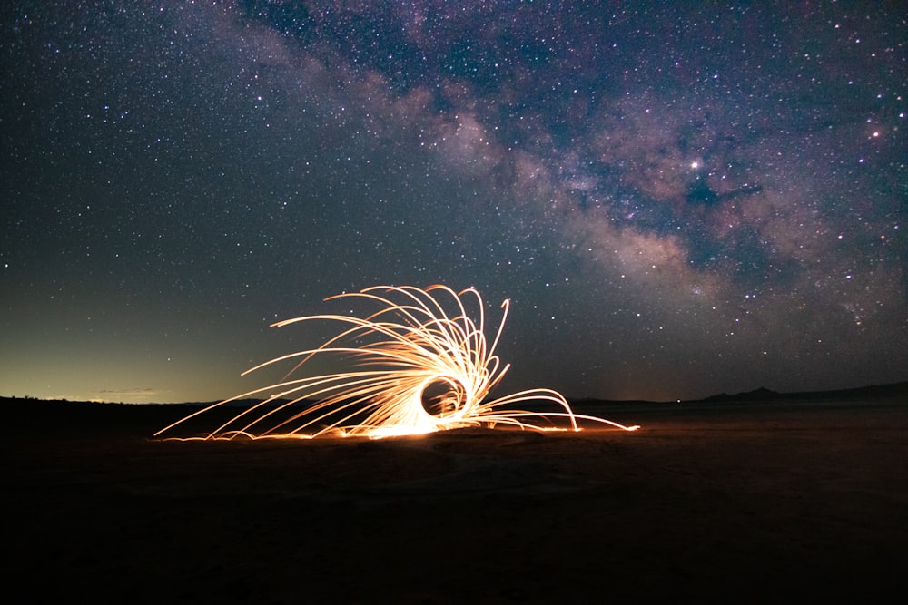 Zeitrafferfotografie des Feuers