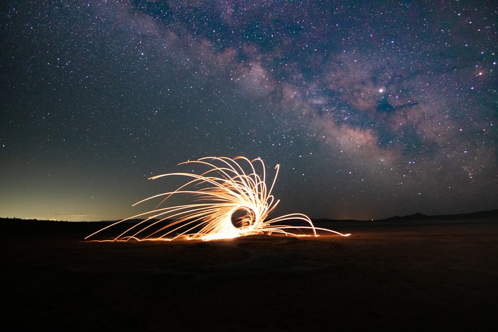 timelapse photography of fire