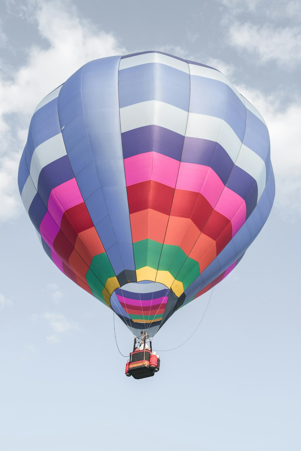 hot air balloon soaring