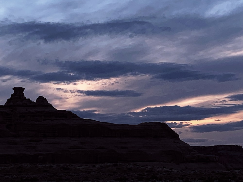 silhouette photo of mountains