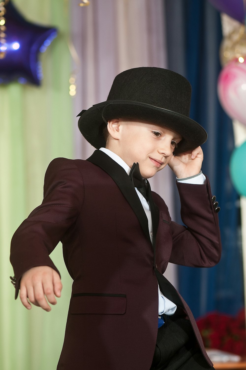 boy's maroon suit