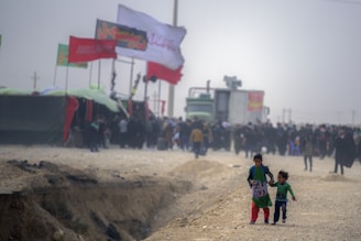 Children and adults participating in an awareness walk for kidney health awareness in Kathmandu.
