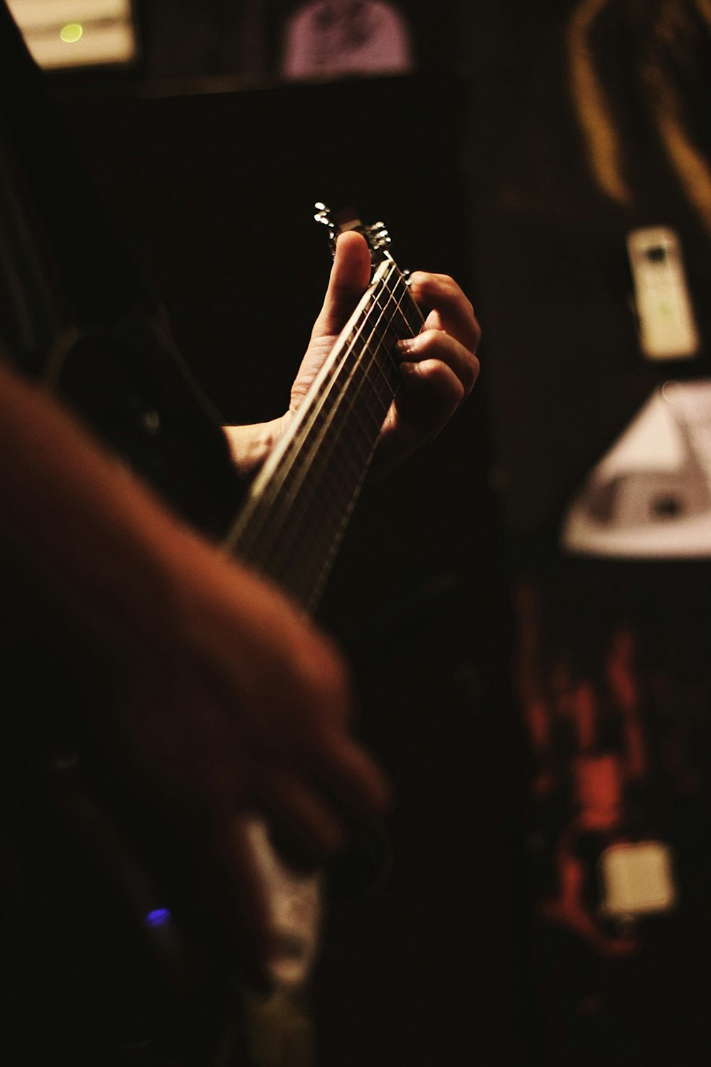 person playing guitar