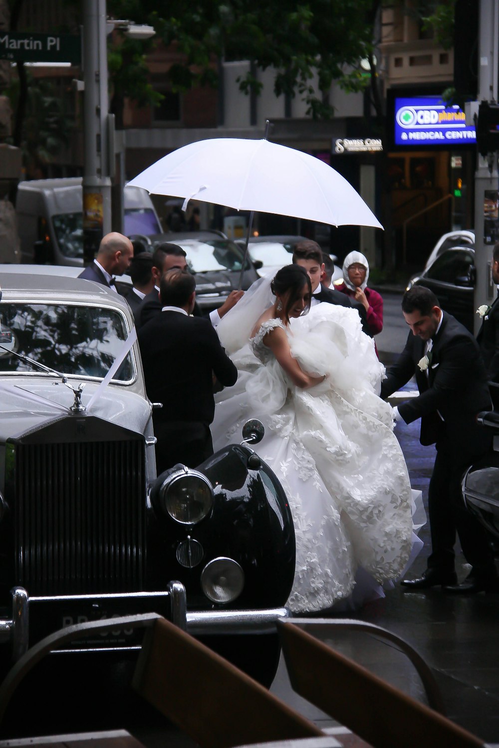 woman wearing white dress