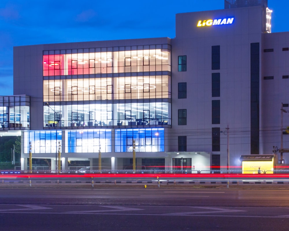 white and gray Ligman building