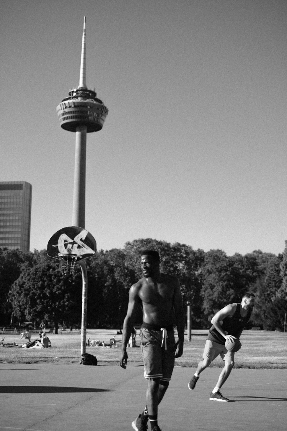 man holding basketball