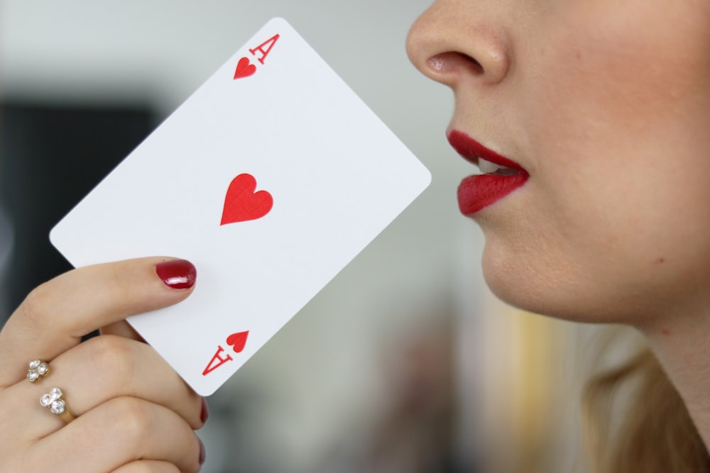 Ace of heart playing card