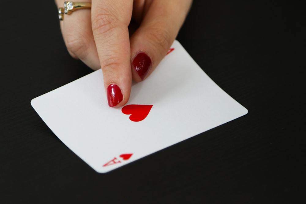 Ace of heart playing card