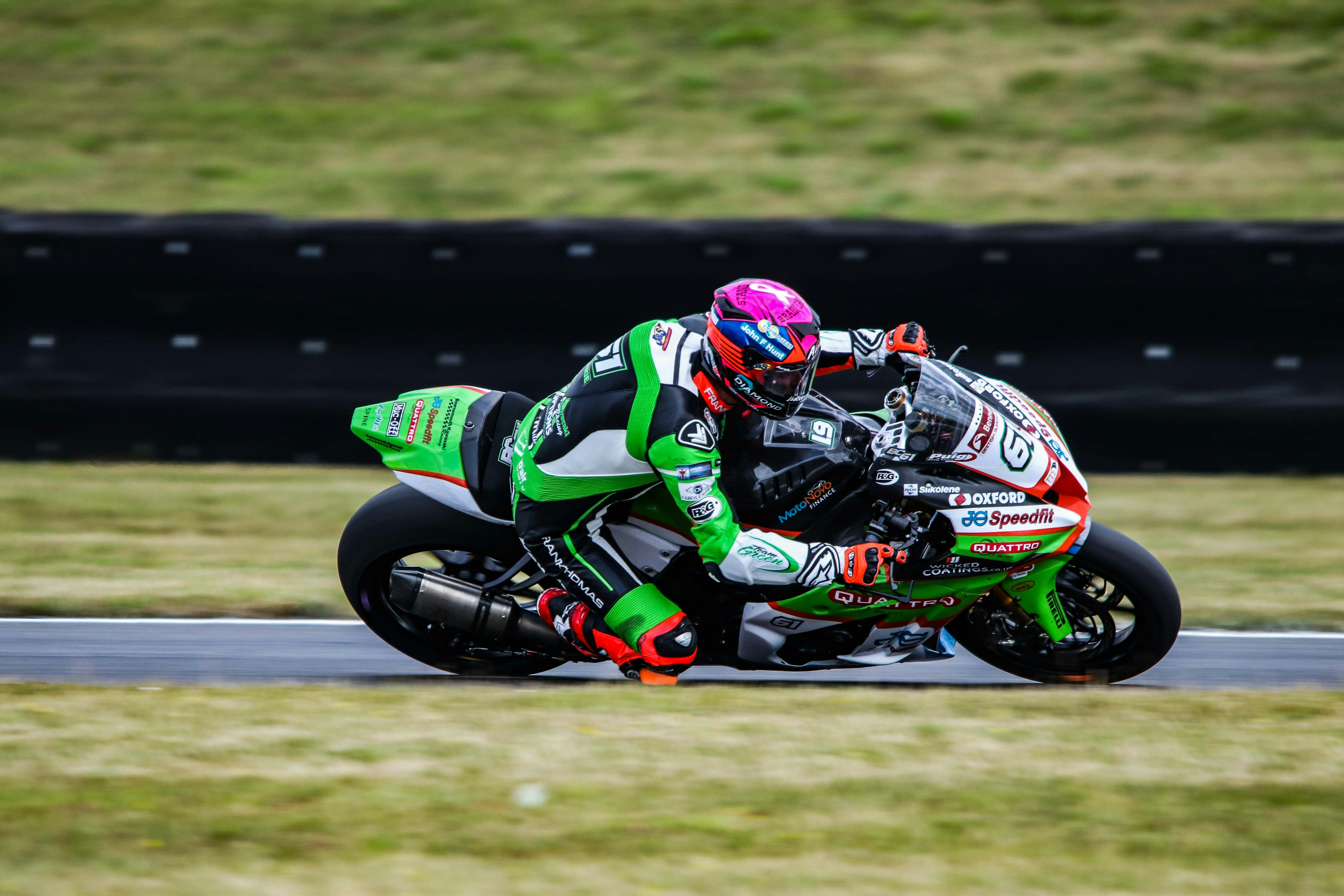 man riding sport bike